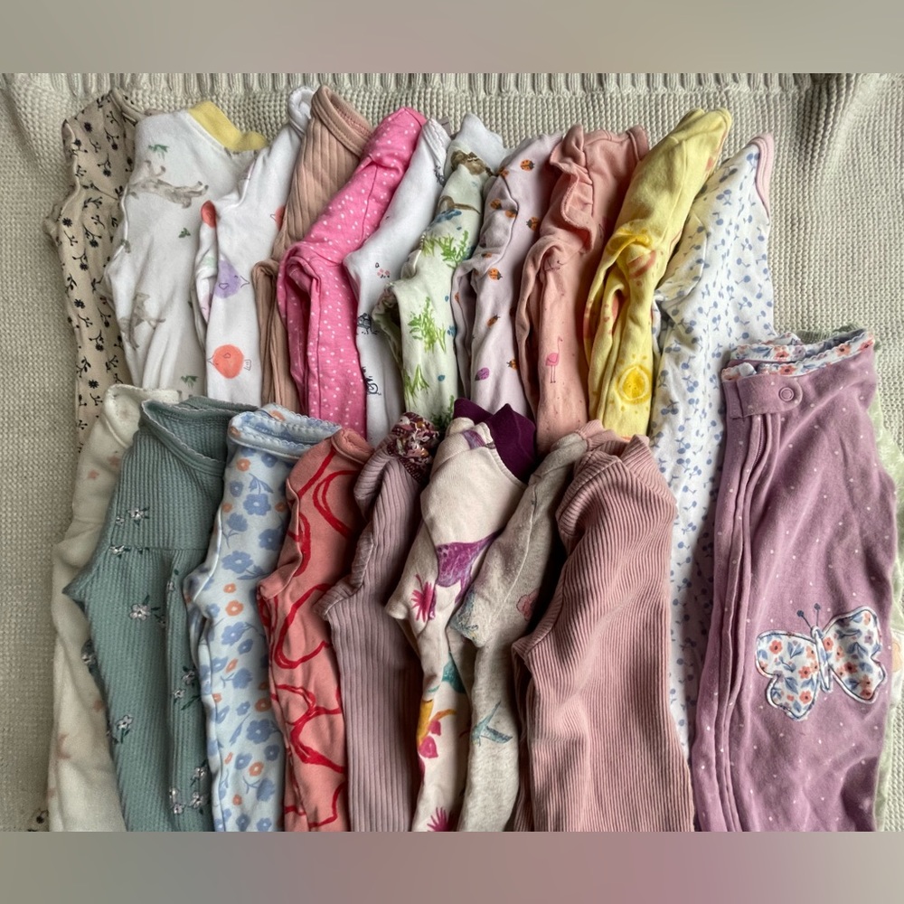 Bundle of 20+ girl’s pajamas size 6-9 month